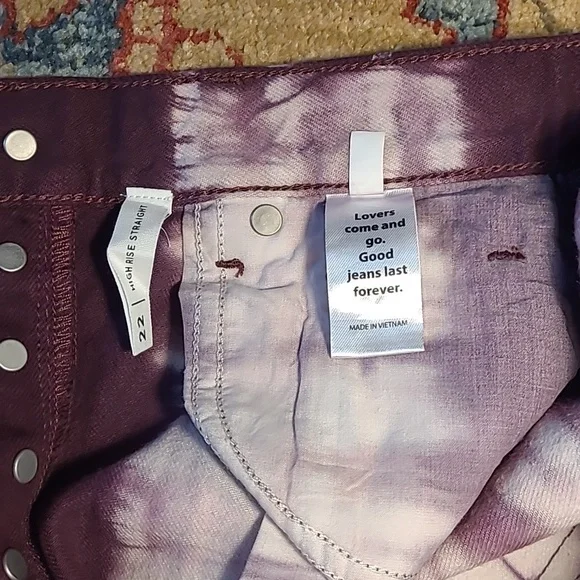 NWT PACSUN HIGH RISE STRAIGHT TIE DYE JEANS - Picture 9 of 10